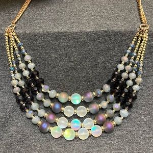 Ashley Cooper Aurora Borealis multi strand beaded necklace